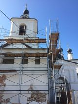 Ансамбль Белопесоцкого монастыря, XVII в.: Троицкий собор, 1569 г., с колокольней (церковь-колокольня святителя Николая надвратная).